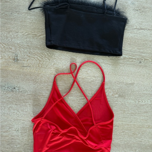 Urban Outfitters Black and Red going out Tops - Picture 2 of 4